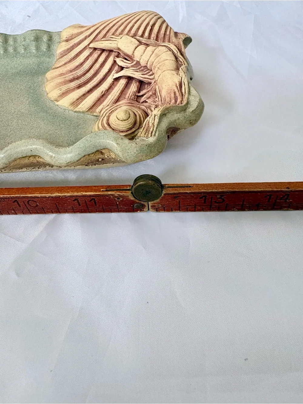 Sea Life Ceramic Serving Tray in Seafoam Green